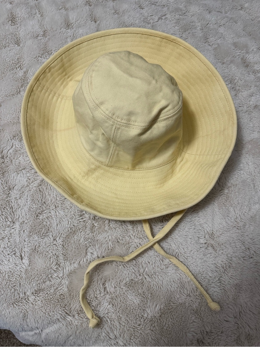 Lack of Color Small/Medium Light Yellow Wide Brim Sun Hat